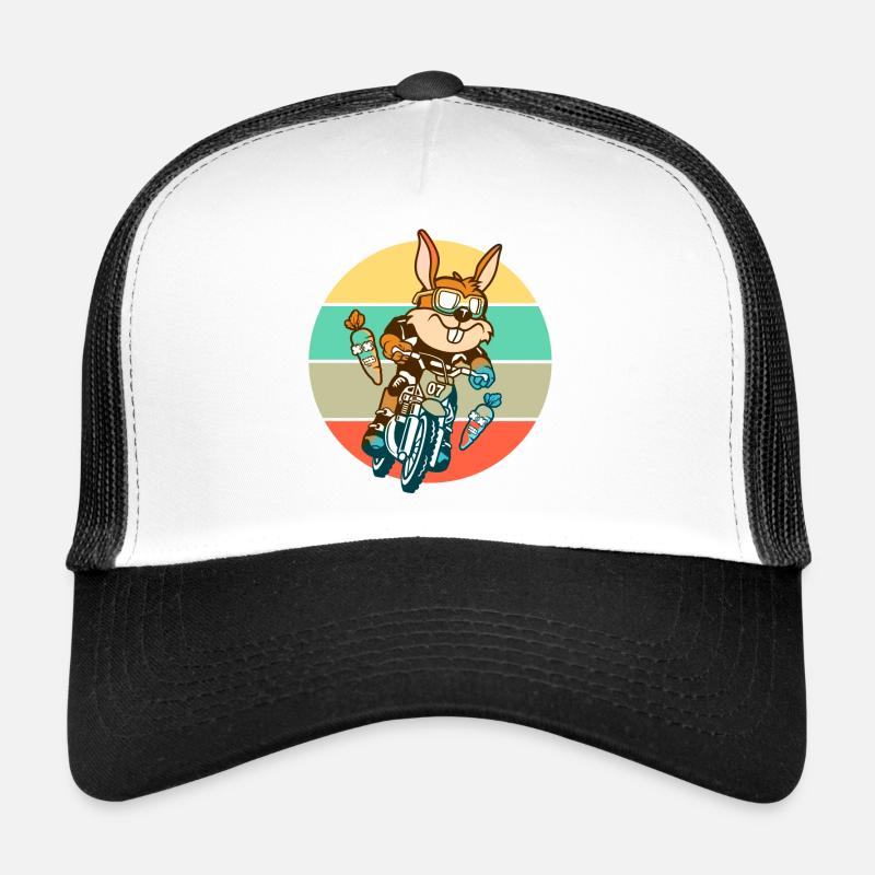 Cadeau de motocross lapin lapin Casquette trucker 