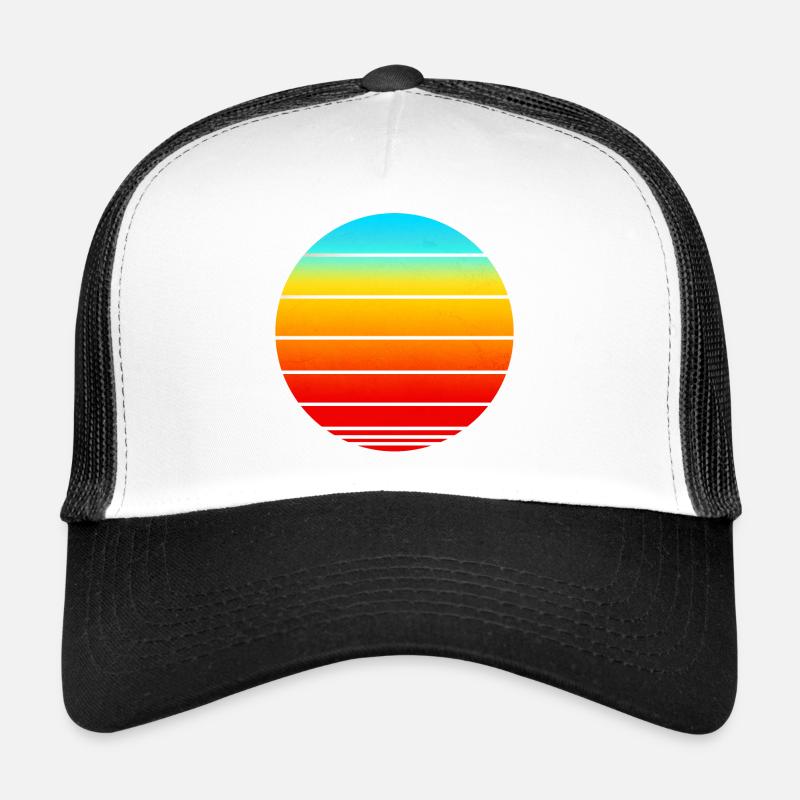 Sunset Strip in Circle - Trucker Cap - white/black