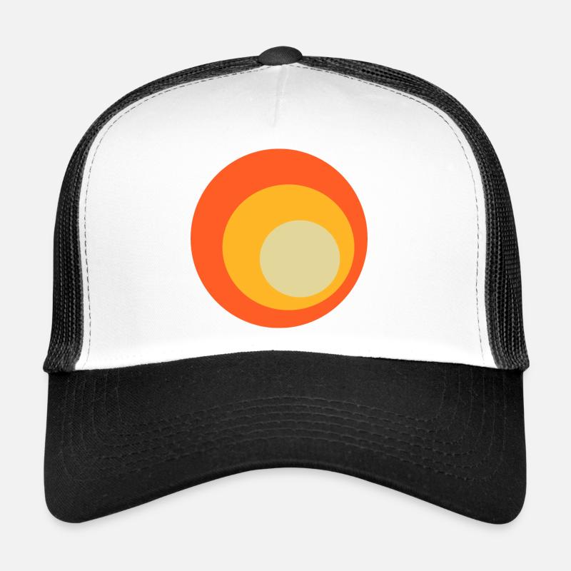 70er Jahre Kreise Muster Trucker Cap