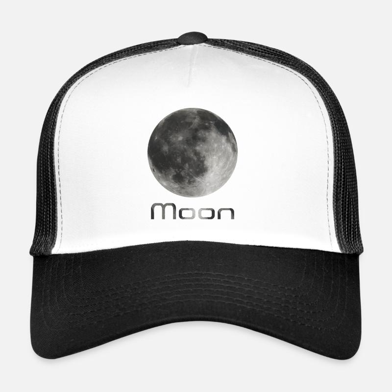 Mond - Trucker Cap - Weiß/Schwarz