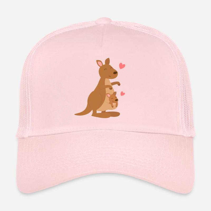 Cute Kangaroo and Joey Trucker Cap