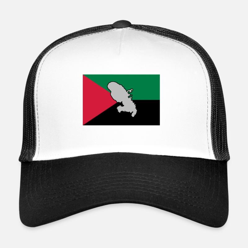 MADA FLAG - KARTE 1 - Trucker Cap - Weiß/Schwarz