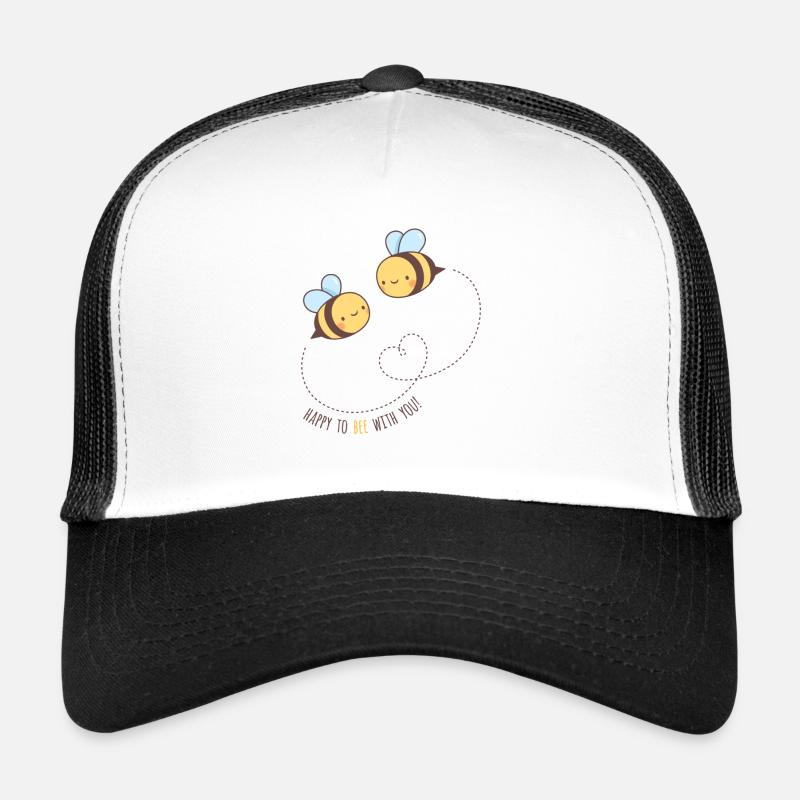 Mignon heureux d'abeille avec vous, calembours Casquette trucker 