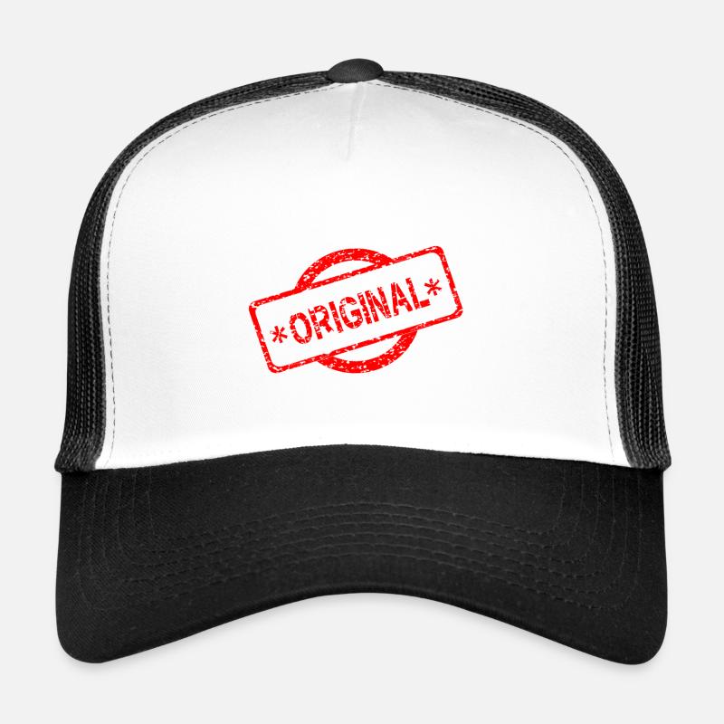 Disposition originale du timbre Casquette trucker 