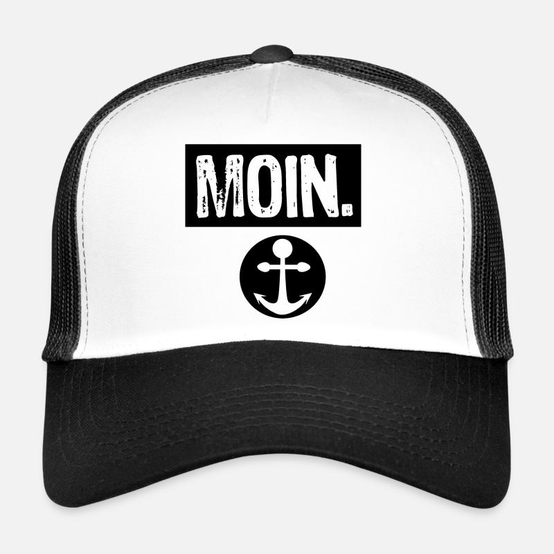 Jeu abstrait de couleurs en noir et blanc Casquette trucker 