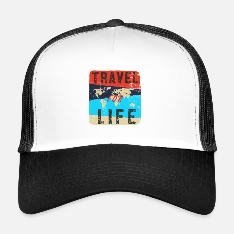 Travel - Trucker Cap - white/black