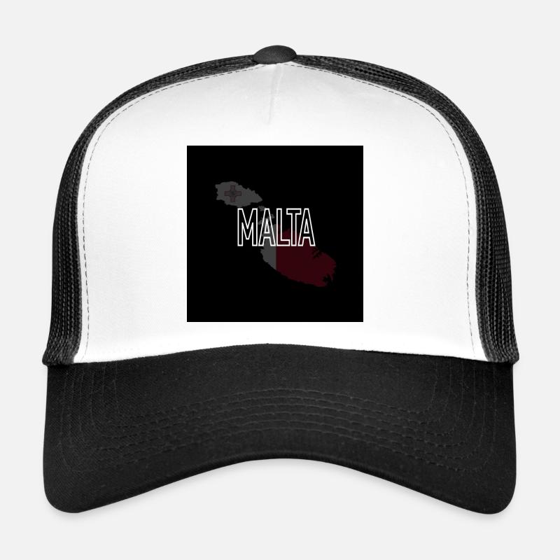 Malte - Casquette trucker  - blanc/noir