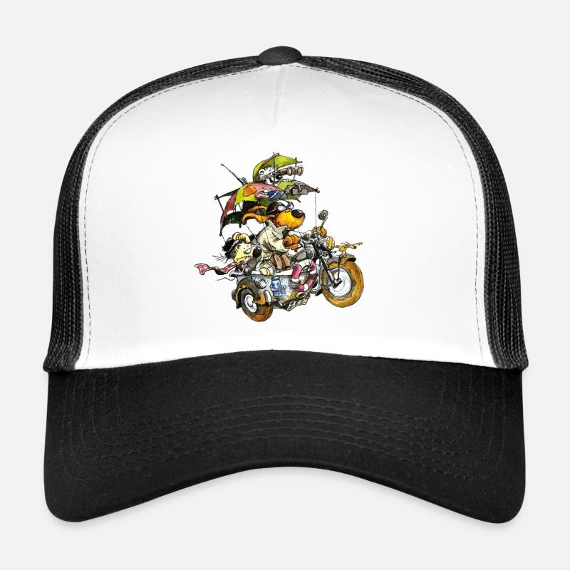 Geheimagent Morris und sein Team im Einsatz - Trucker Cap - Weiß/Schwarz