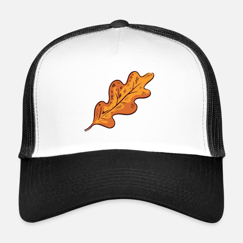 Herbstblatt Herbst Blatt - Trucker Cap - Weiß/Schwarz