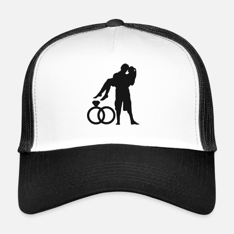 Mariage Couples Amour Mariage Mariage Mariage Bagues Casquette trucker 