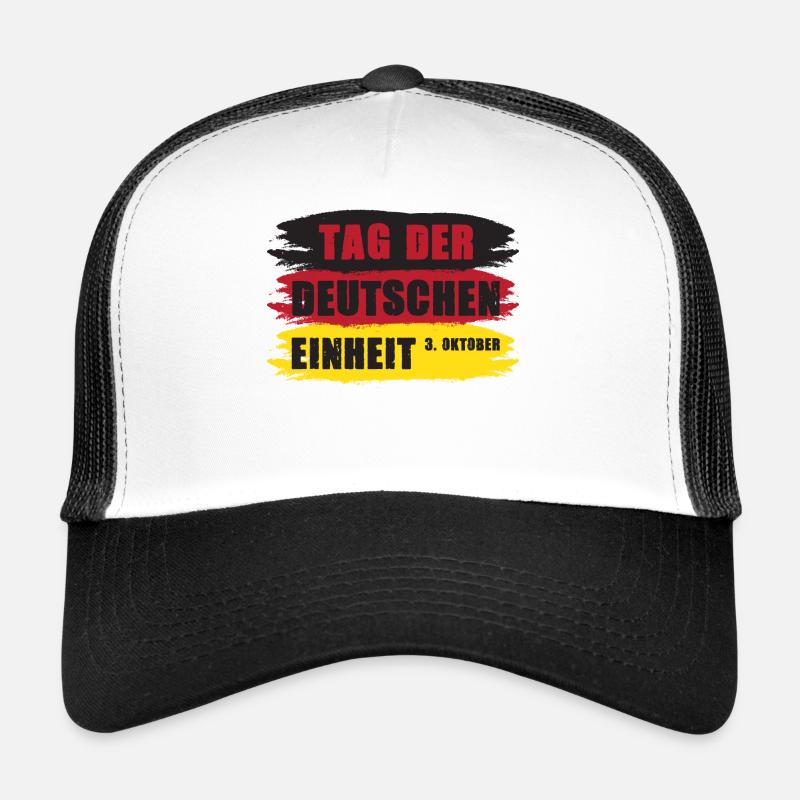 Tag der deutschen Einheit 1990 Deutsche Einheit - Trucker Cap - Weiß/Schwarz