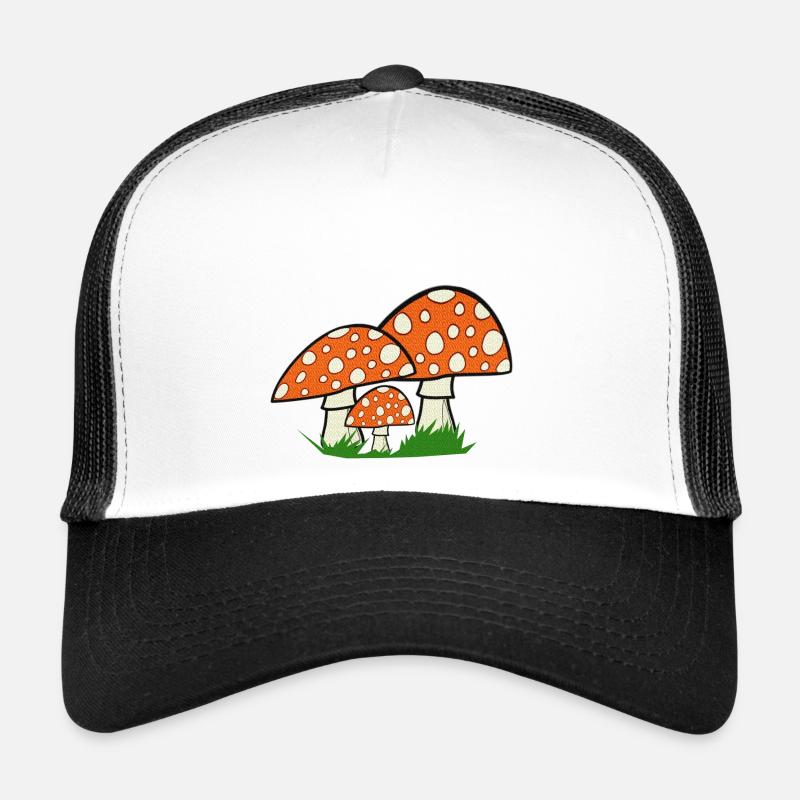 Graphiques de la nature, champignons crapauds, grands motifs forestiers Casquette trucker 