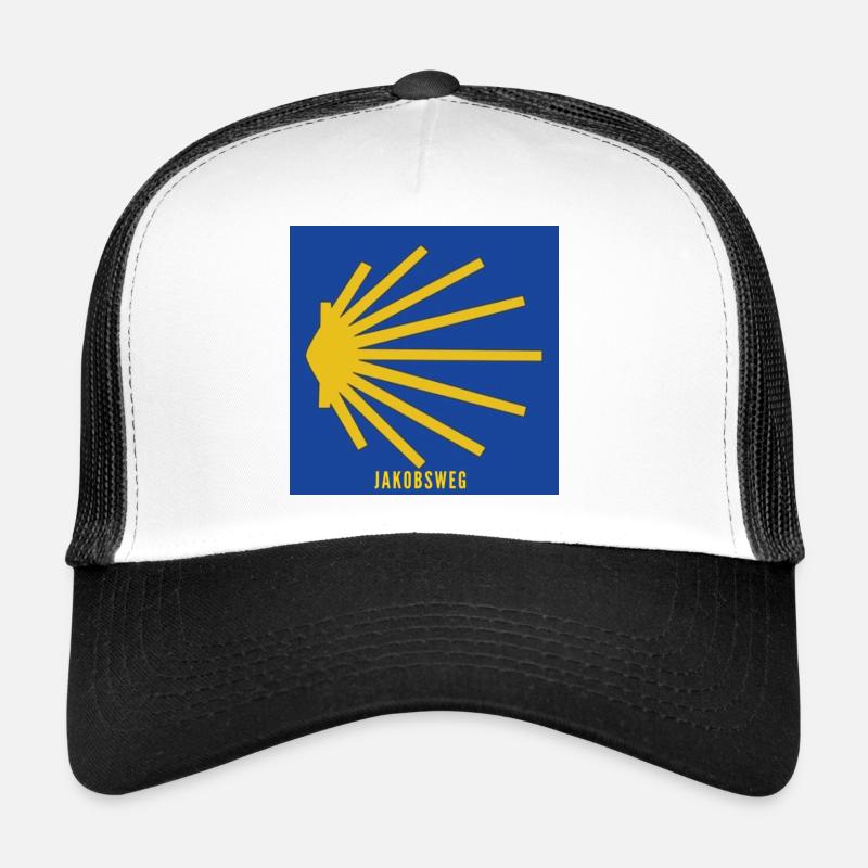 Chemin de Saint-Jacques - Casquette trucker  - blanc/noir
