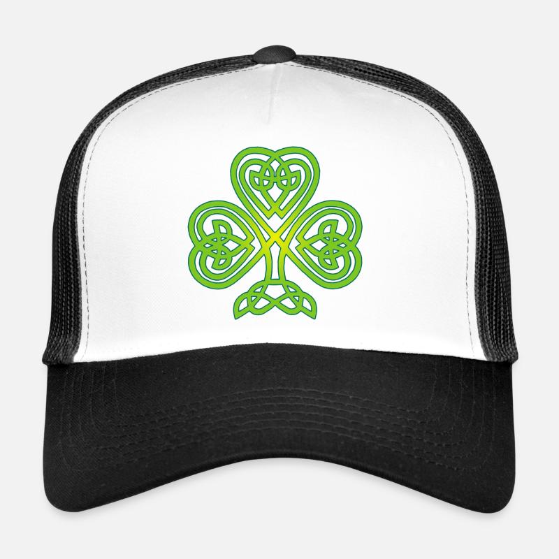 Trèfle d'Irlande - Casquette trucker  - blanc/noir