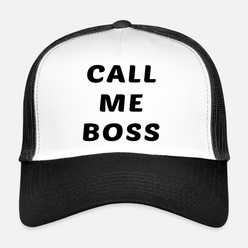 call me boss - Casquette trucker - blanc/noir