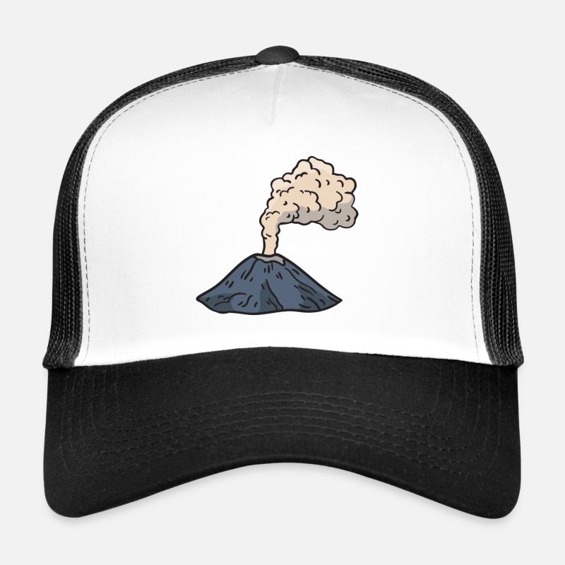 volcano - Trucker Cap - white/black