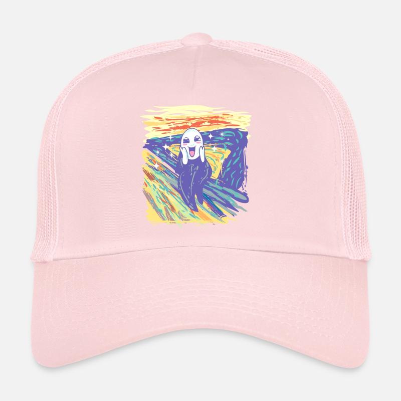 Scream Cute Peinture Expressionnisme Edvard Munch Casquette trucker 