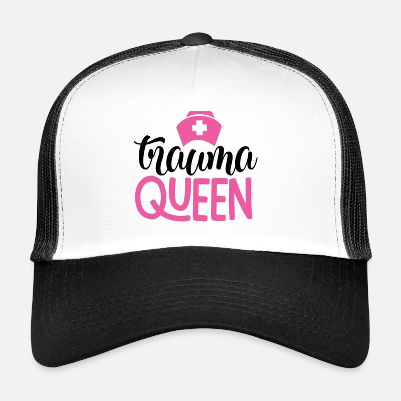Trauma Königin Rosa Krankenschwester Slogan Trucker Cap