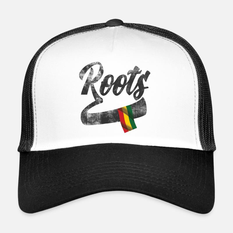Roots Reggae Design with Colored Flag Trucker Cap