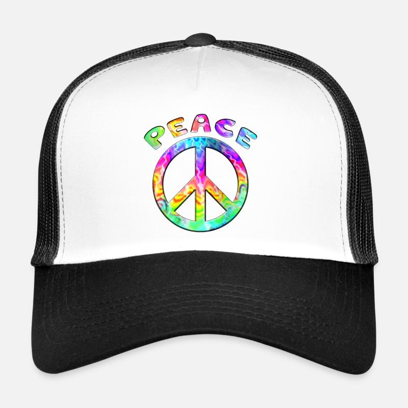 Flower Power Peace Zeichen Hippie Frieden Symbol Trucker Cap