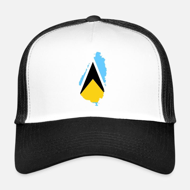 St. Lucia - Trucker Cap - Weiß/Schwarz