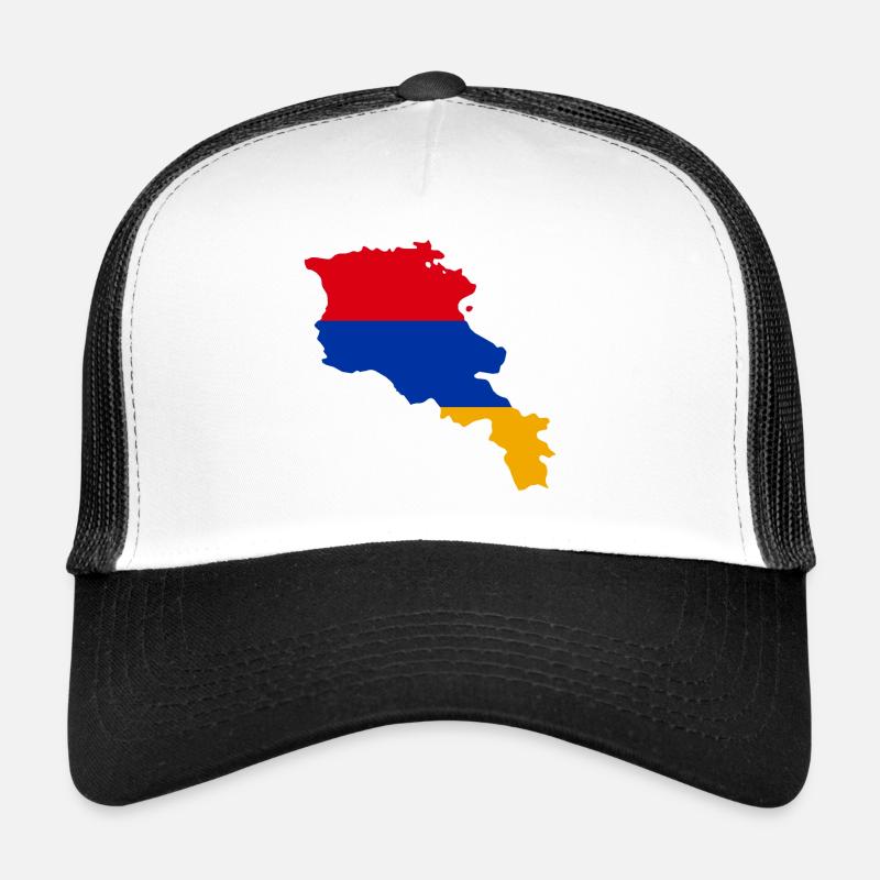 Armenien - Trucker Cap - Weiß/Schwarz