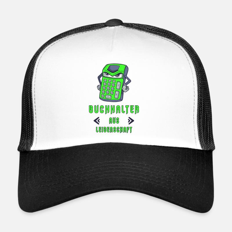 Buchhalter aus Leidenschaft Design / Geschenk - Trucker Cap - Weiß/Schwarz