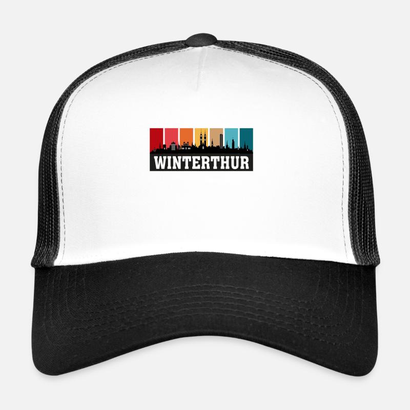 Skyline de souvenirs de voyage Winterthur Suisse Casquette trucker 