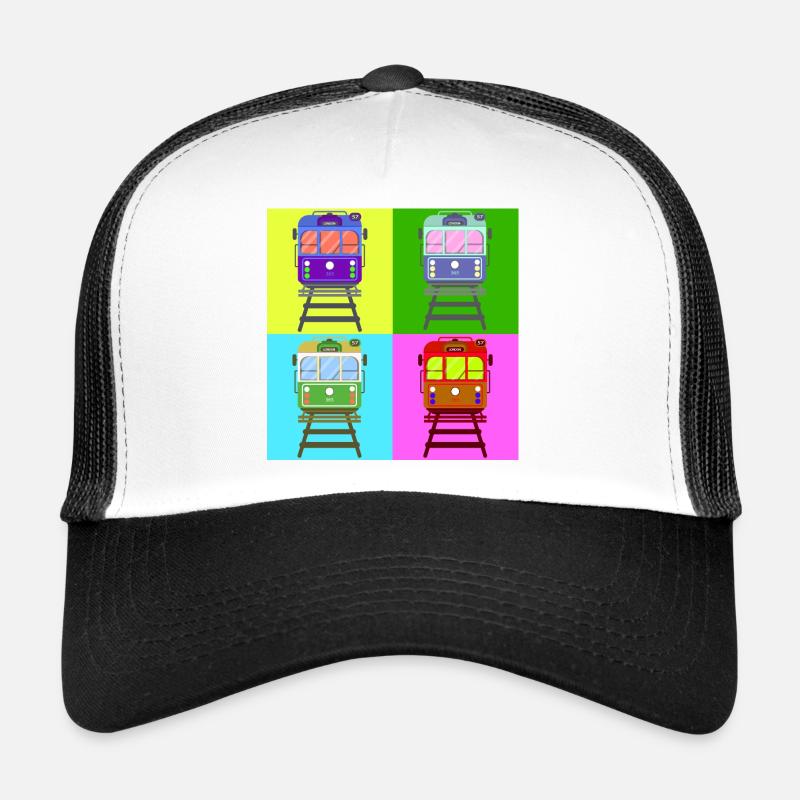 Tramway, pop art tram Casquette trucker 