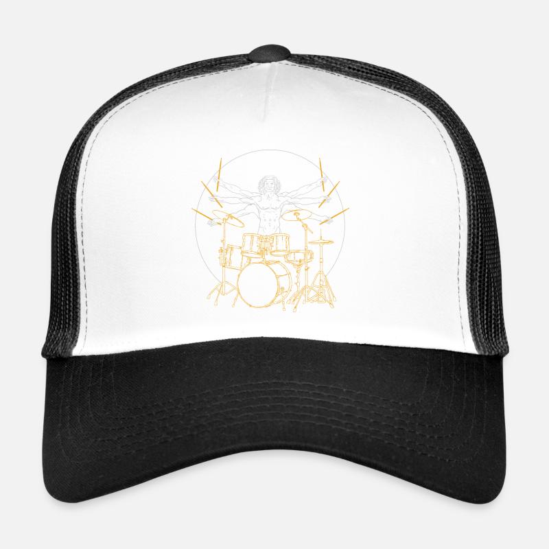 Drums Da Vinci - Drummer Rock Gift Trucker Cap