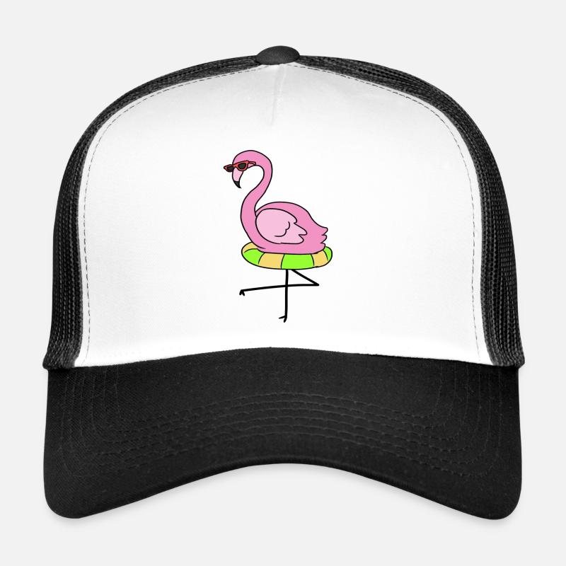 Vacances Flamingo Cool vacances île d’été soleil Casquette trucker 