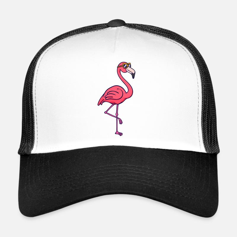 Flamingo Vacation Vacation Summer Chilling Relax - Casquette trucker  - blanc/noir