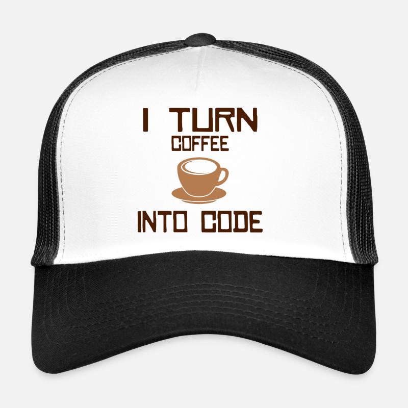 I turn coffee into code Programming Informatic Trucker Cap