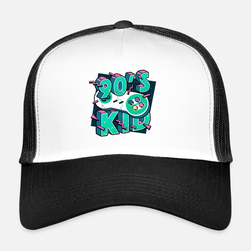 90er Kind - Trucker Cap - Weiß/Schwarz