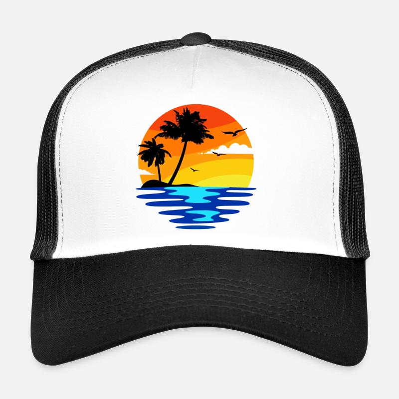 Vacances plage plage vacances île océan caraïbes Casquette trucker 