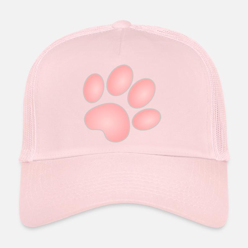 Patte de chat, rose Casquette trucker 