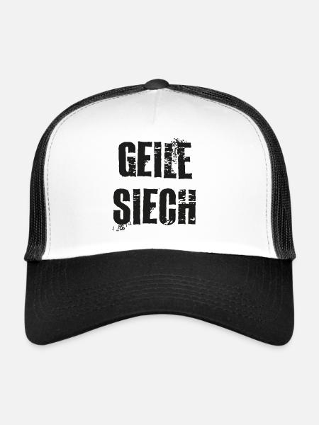 Schweizerdeutsch Geile Siech - Trucker Cap - Weiß/Schwarz
