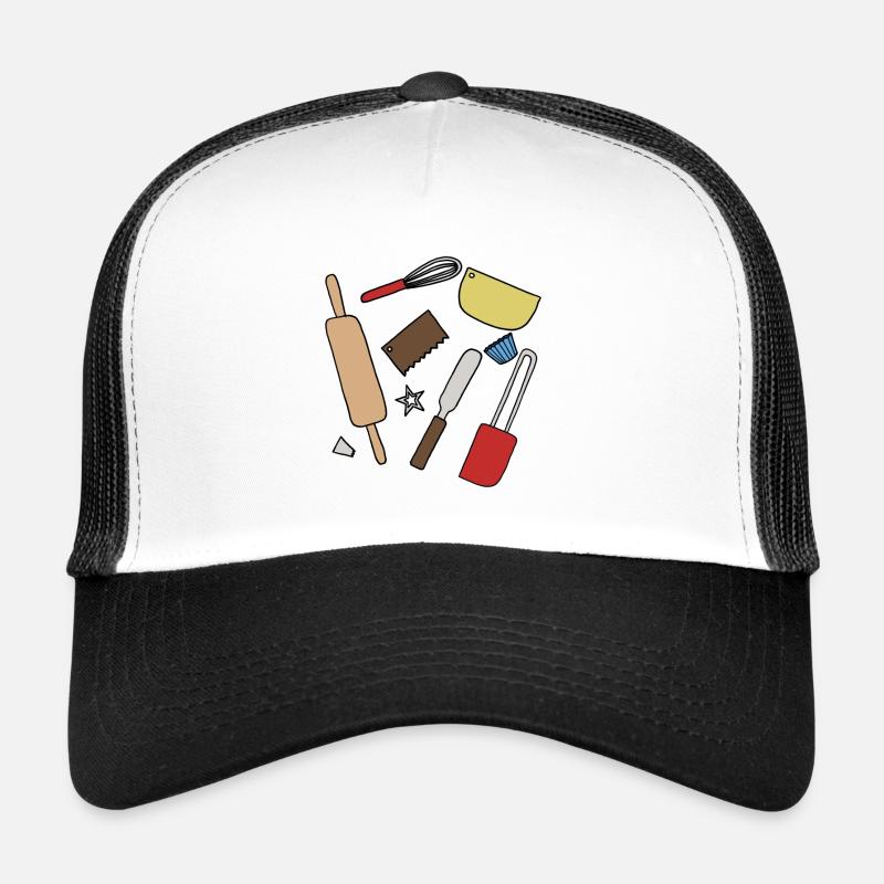 Confiseur Baker Bake Cake Cafe Confectioner - Casquette trucker  - blanc/noir