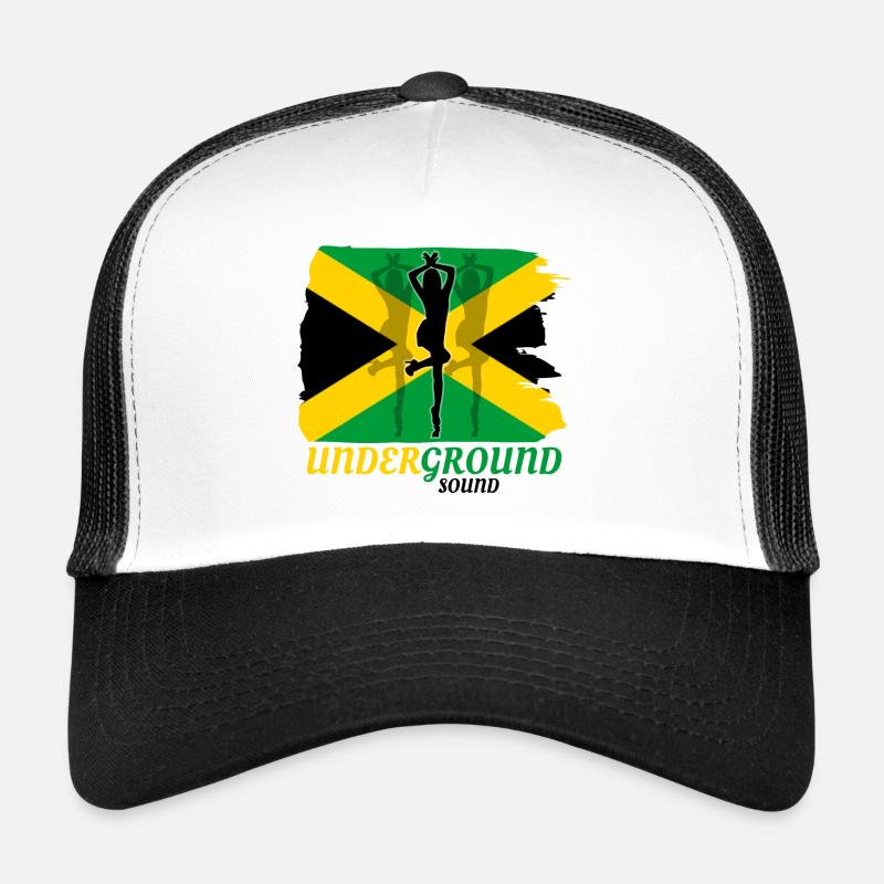 Sprint souterrain du drapeau de la Jamaïque Casquette trucker 