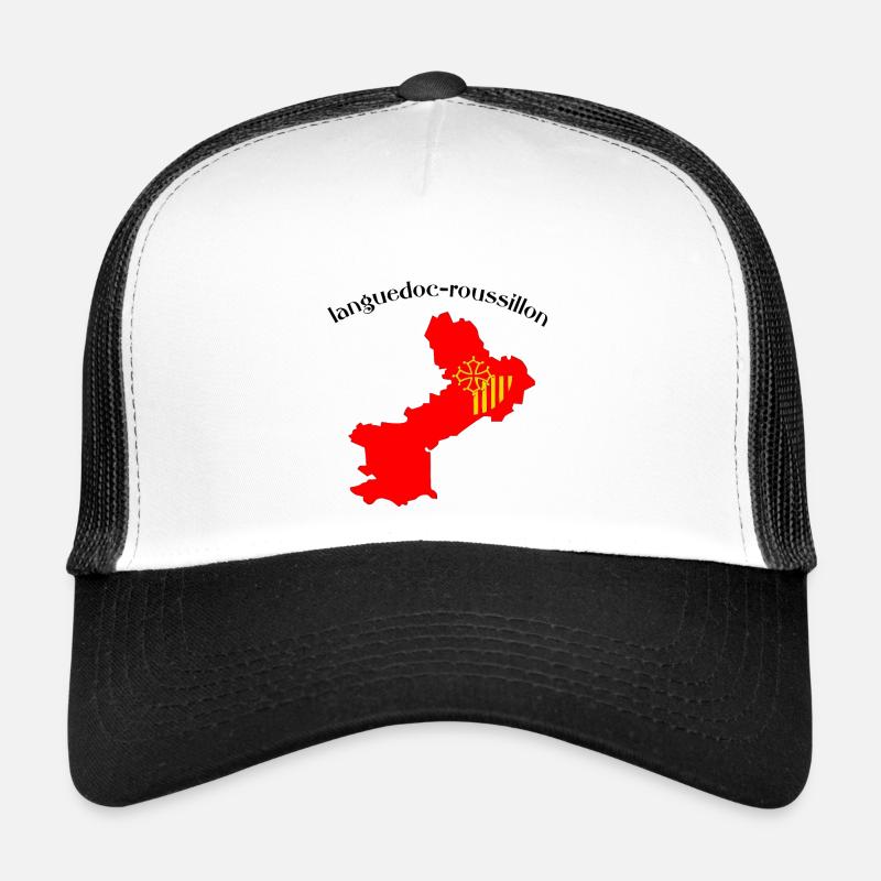 Languedoc-Roussillon - Trucker Cap - Weiß/Schwarz