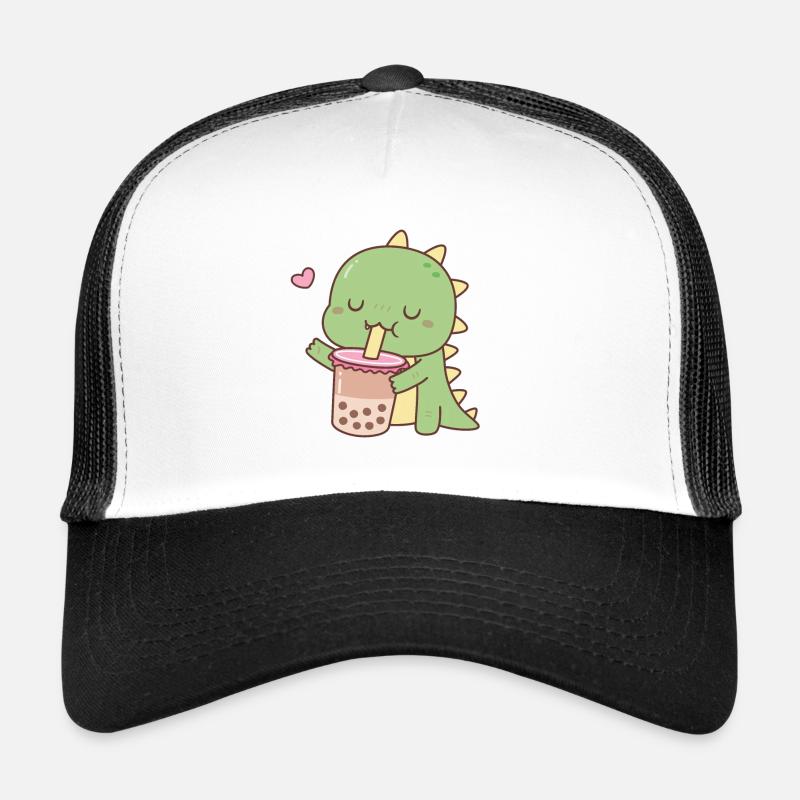 Netter Dino Love Boba Tee Trucker Cap