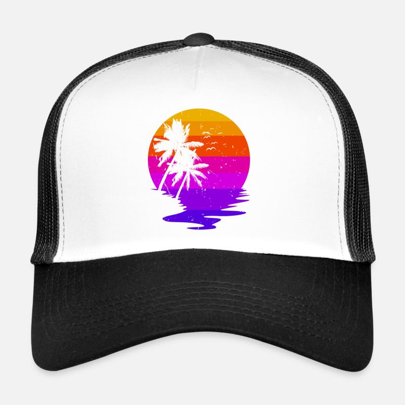 vacances vacances palmiers Caraïbes Plage Mer Été Casquette trucker 