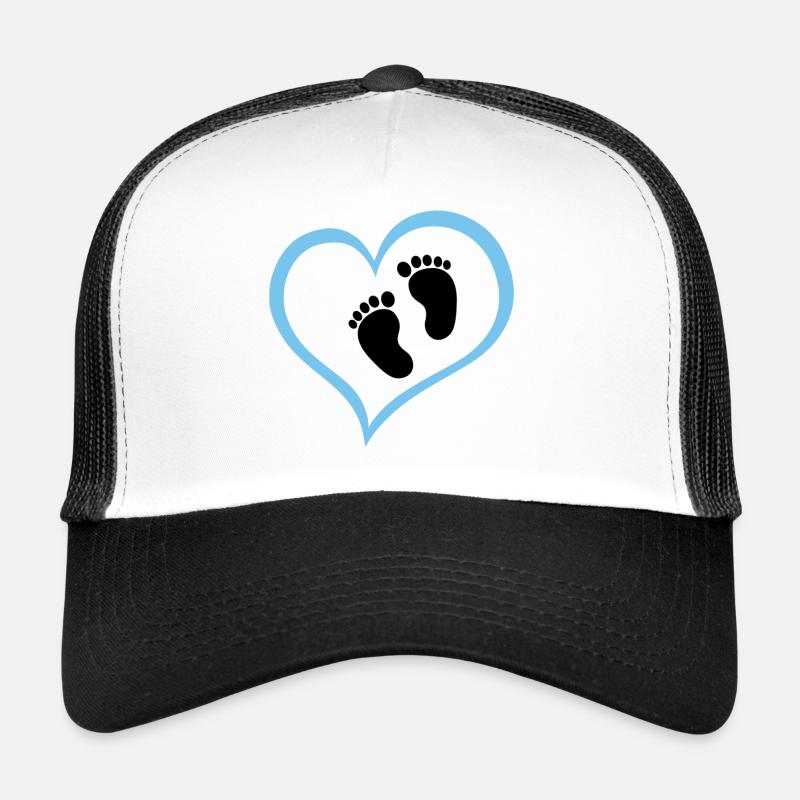 Empreinte de bébé garçon avec cœur Casquette trucker 