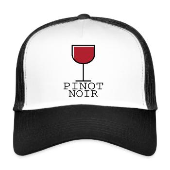 pinot noir wein rotwein - Trucker Cap - Weiß/Schwarz - Vorne