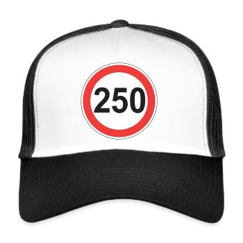 Limitation panel 250 Free Trials - Trucker Cap - white/black - Front