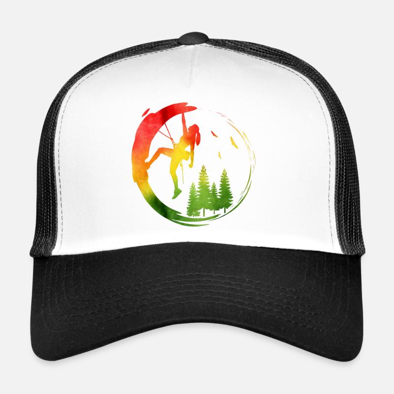 Aventure forestière grimpeuse féminine aquarelle Casquette trucker 