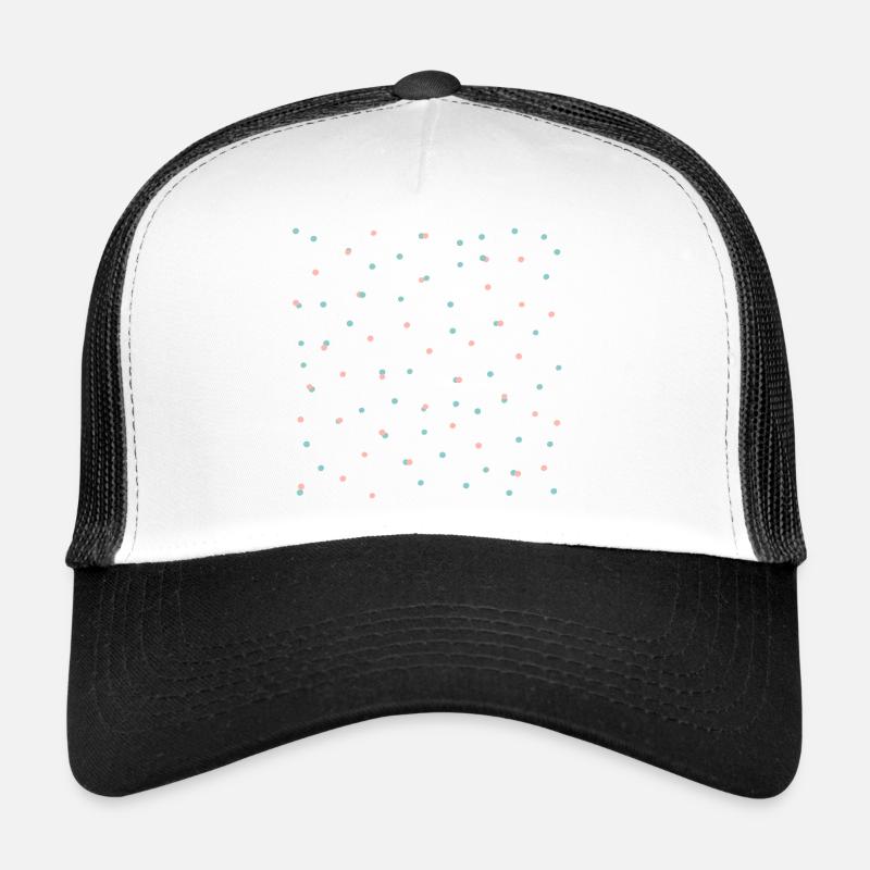 Confetti pattern in coral & blue Trucker Cap