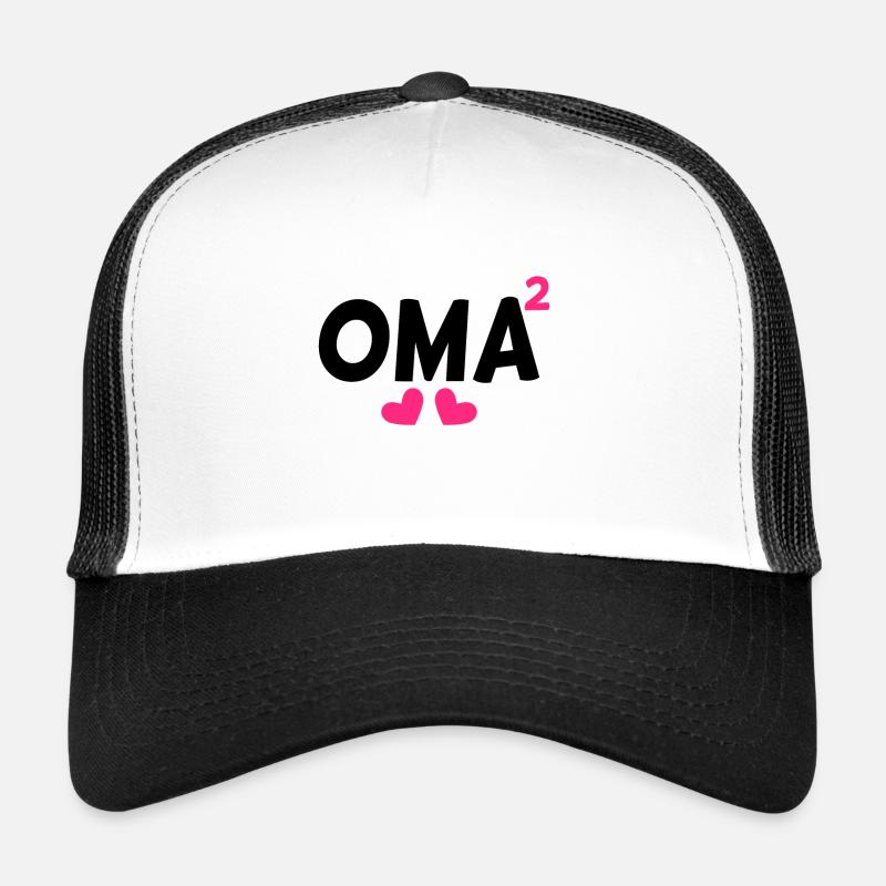 Oma hoch Zwei - Trucker Cap - Weiß/Schwarz
