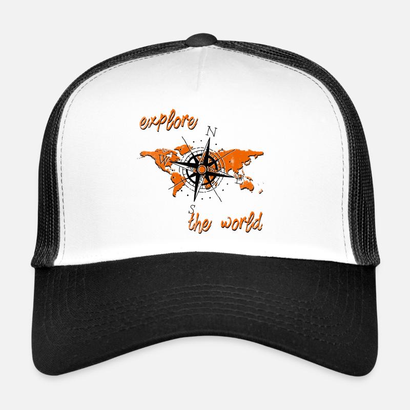 Explore Orange Trucker Cap