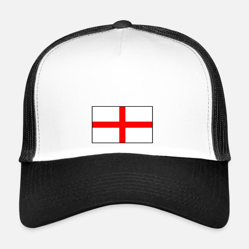 Indicateur d’Angleterre - Casquette trucker  - blanc/noir
